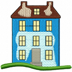 Buildings Embroidery Design 5 Buildings Embroidery Design 5